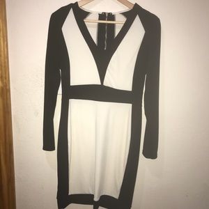Black & Off White Dress